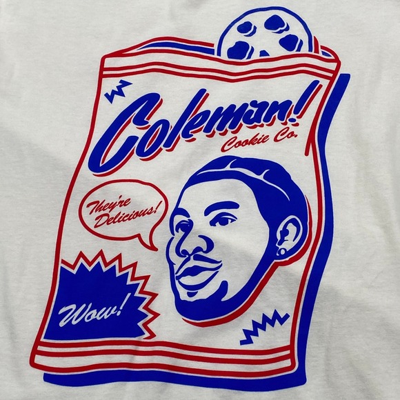 Keon Coleman Cookie Co Oversized T Shirt Faded White XL Buffalo Bills - Picture 3 of 9